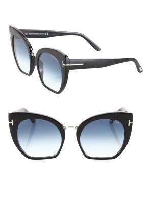 TOM FORD Samantha 55MM Cropped Cat Eye Sunglasses on SALE  display picture 3