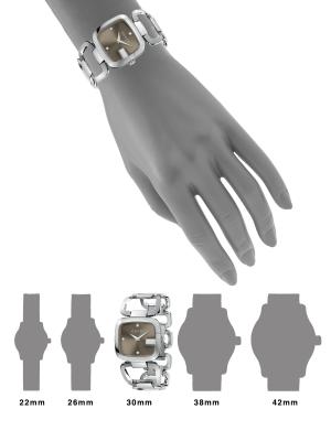 Gucci G-Gucci Diamond & Stainless Steel Open-Link Bracelet  display picture 2