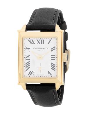 Bruno Magli Logo Stainless Steel & Leather Strap Watch on 