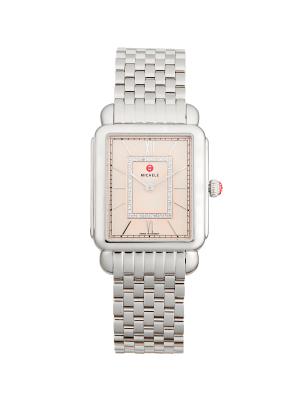 Michele Deco II Stainless Steel & Diamond Bracelet Watch on  display picture 2