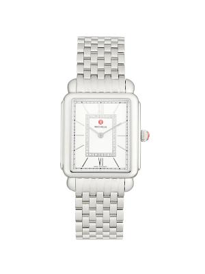 Michele Deco II 32MM Stainless Steel & Diamond Bracelet  display picture 2