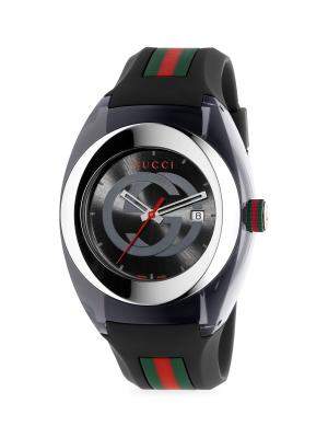 Gucci Sync Stainless Steel Rubber-Strap Watch on SALE | Saks OFF 5TH