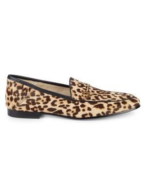 Sam Edelman Loraine Leopard-Print Calf Hair Loafers on SALE  display picture 1