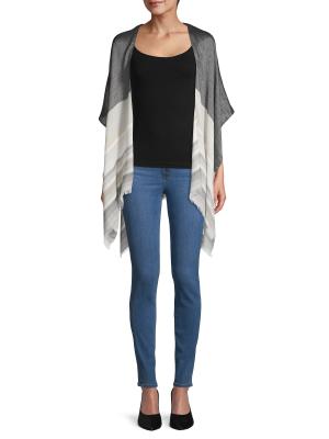Calvin Klein Border Stripe Ruana on SALE | Saks OFF 5TH