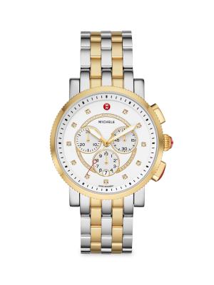 Michele ​Sport Sail 42MM Two Tone 18K Gold, Stainless Steel  display picture 2