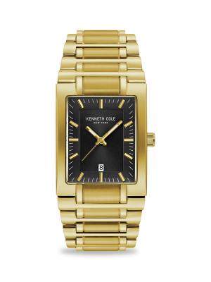 Kenneth Cole New York Classic Rectangular Stainless Steel Bracelet ...