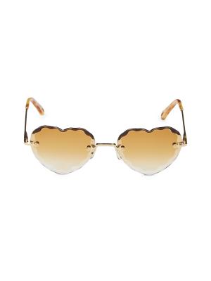 Chloé 55MM Heart Sunglasses on SALE | Saks OFF 5TH