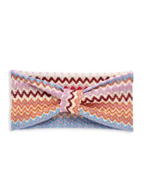 MISSONI Chevron Knotted Headband Missoni Multi-Color Knit Knotted Headband – Vintage by Misty main image 3