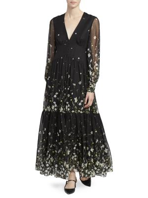 Erdem Tabetha Daffodil Ditsy Print Silk Maxi Dress on SALE | Saks OFF 5TH