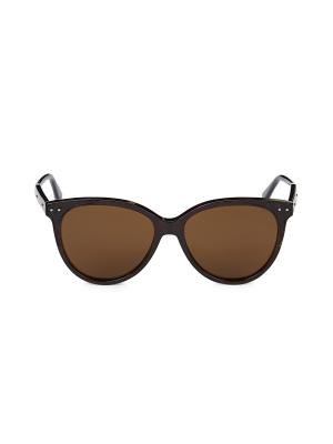 Bottega Veneta 55MM Core Round Sunglasses on SALE | Saks OFF 5TH display picture 2