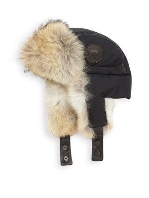Coyote Fur Aviator hat Full Coyote Aviator Hat | Buy Canada Made Real Coyote Fur  main image 3