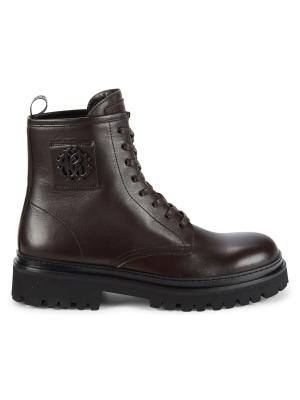 Roberto Cavalli Leather Hiker Boots on SALE | Saks OFF 5TH