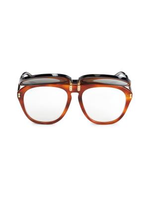 Gucci 56MM Flip Up Aviator Sunglasses on SALE | Saks OFF 5TH display picture 1