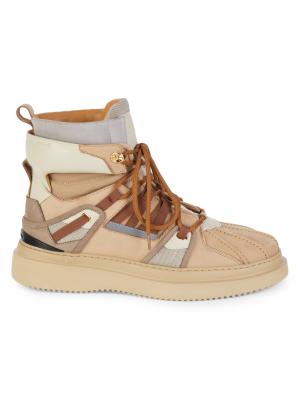 Buscemi Leather & Suede Extra Light Duck Boots on SALE  display picture 3