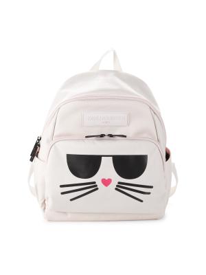 Karl Lagerfeld White Graphic Backpack Backpack Karl Lagerfeld Multicolour in Cotton - 43948562 main image 3