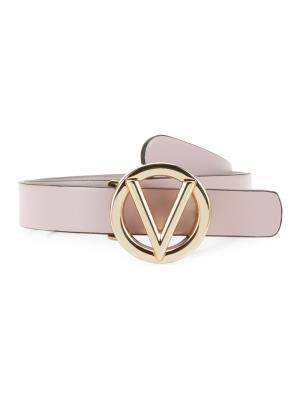 Valentino by Mario Valentino Baby V-Logo Leather Belt/Small 