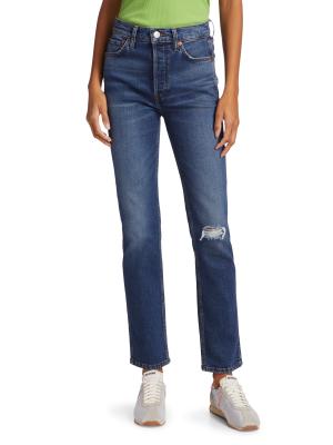 80s High-Rise Slim Straight Jeans