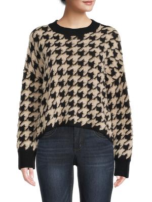 Max Studio Houndstooth Pattern Sweater on SALE | Saks OFF 5TH