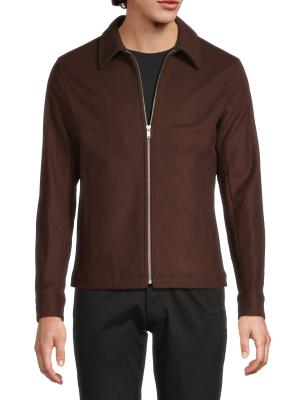 Theory ​Wyatt Urban Melton Stretch Wool-Blend Jacket on SALE