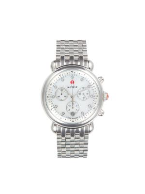 Michele Stainless Steel & Diamond Chronograph Bracelet Watch  display picture 2