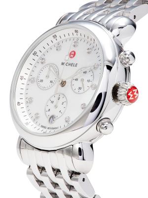 Michele Stainless Steel & Diamond Chronograph Bracelet Watch  display picture 1