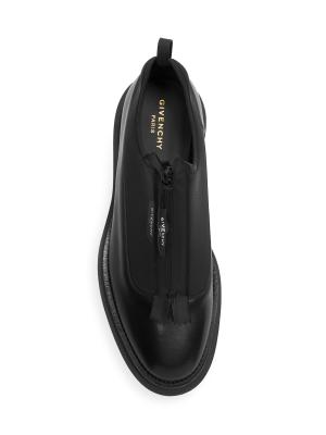 Givenchy Men\'s Black Leather Shoes. Combat Derby Size 45 Combat Derby Leather Zip-Up Shoes main image 3