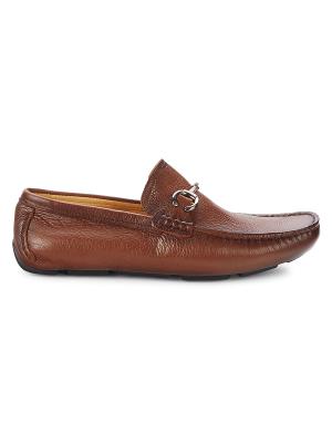 Saks Fifth Avenue ​​Pebbled Leather Bit Driving Loafers on  display picture 3
