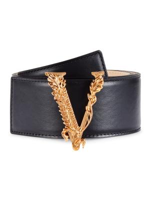 Versace Virtus Leather Belt on SALE | Saks OFF 5TH display picture 2