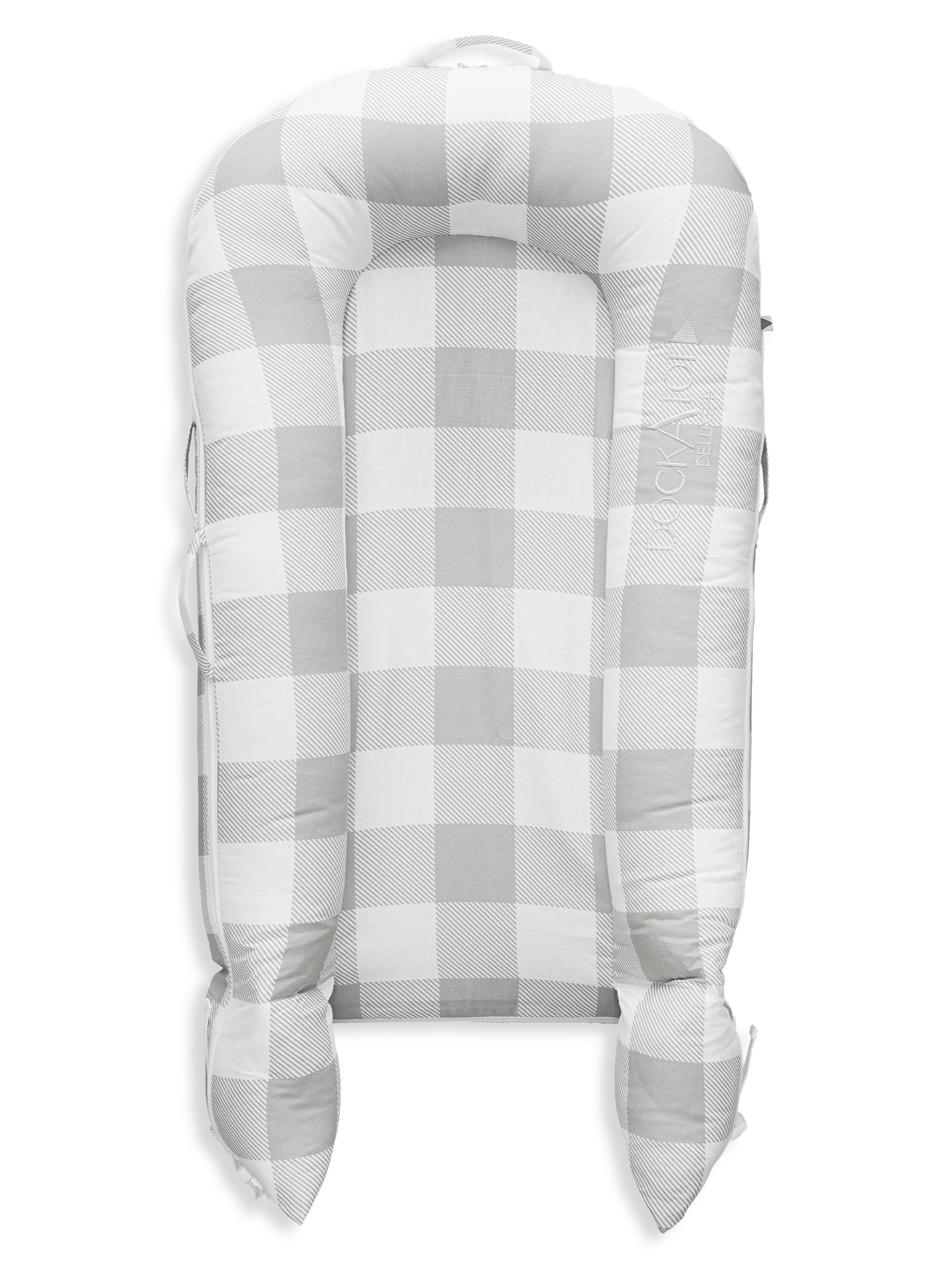 DOCKATOT Deluxe Dock 0-8ヶ月 チェック柄 Deluxe+ Dock - Stone Gingham – DockATot EU