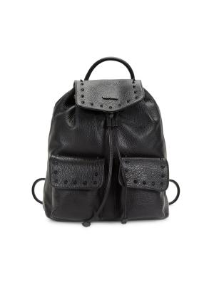 Valentino by Mario Valentino Pyramid Stud Logo Leather Backpack Abraham Pyramid Stud Logo Leather Backpack – On Sale Now  main image 3