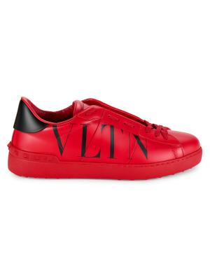 Valentino Garavani Rockstud Leather Low Top Sneakers on SALE
