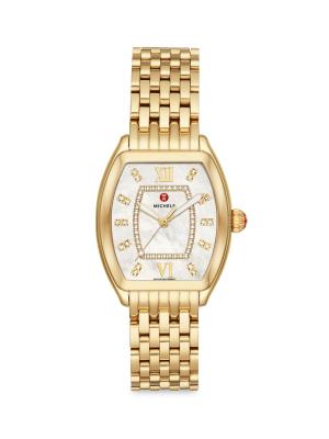 Michele Relevé 31MM 18K Goldplated Stainless Steel, 0.19 TCW  display picture 1