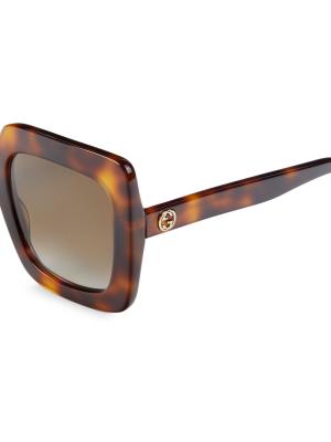 Gucci GG 2574/S Square Havana Brown Sunglasses 62-12-125 Gucci Sunglasses GG1425S 002 main image 4