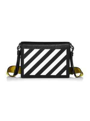 Diagonal Stripe Leather Crossbody Bag display picture 1