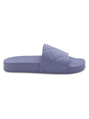 Bottega Veneta Slider Quilted Rubber Pool Slides on SALE  display picture 1