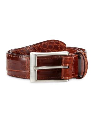 Saks Fifth Avenue Genuine Alligator Leather Belt on SALE  display picture 2