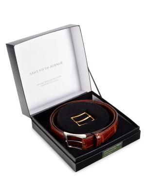 Saks Fifth Avenue Genuine Alligator Leather Belt on SALE  display picture 1