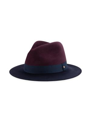 New Era Colorblock Wool Wide-Brim Fedora Hat on SALE | Saks  display picture 1