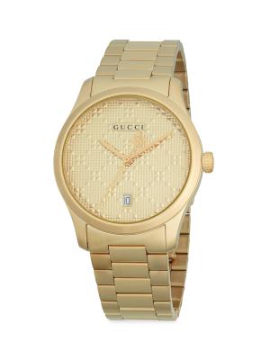 Gucci Luxury Statement Logo Bracelet Watch Gucci Logo-Embossed Stainless Steel & Diamond Bracelet Watch  main image 2