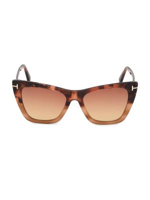 Tom Ford \'Calgary\' Brown Cat Eye Sunglasses Tom Ford // TF371 Anoushka Tapered Sunglasses – VSP Consignment main image 3