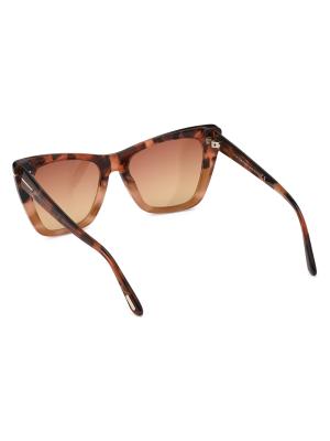 NEW TOM FORD SUNGLASSES POPPY-02 TF846 56T CAT EYE HAVANA WOMEN FT0846/S Tom Ford Poppy 53MM Cat Eye Sunglasses on SALE | Saks OFF 5TH main image 2