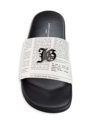 Galliano Newspaper Print Slides Flats Shoes White ( 43 ) Galliano Newspaper Print Slides Flats Shoes White ( 43 ) | eBay main image 2