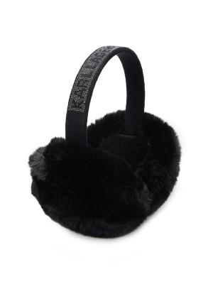Karl Lagerfeld Paris ​Sparkle Faux Fur Earmuffs on SALE  display picture 1