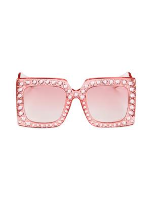 Gucci 57MM Rhinestone Square Sunglasses on SALE | Saks OFF 5TH display picture 1