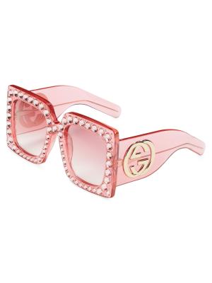 Gucci 57MM Rhinestone Square Sunglasses on SALE | Saks OFF 5TH display picture 2