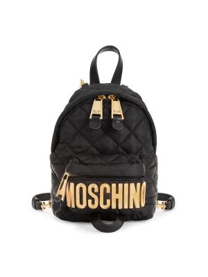 Moschino Navy and Black Velvet Mini Backpack Moschino Quilted nylon mini backpack - Black|7B760982013555U712 main image 2