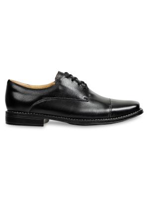 Sandro Moscoloni Black Cap Toe Derby Oxfords Men\'s Shoes Sz: 10.5 Vintage Sandro Moscoloni Black Leather Cap Toe Dress Shoes  main image 4