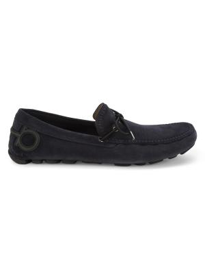 FERRAGAMO ​Gancini Suede Driving Loafers on SALE | Saks OFF 5TH
