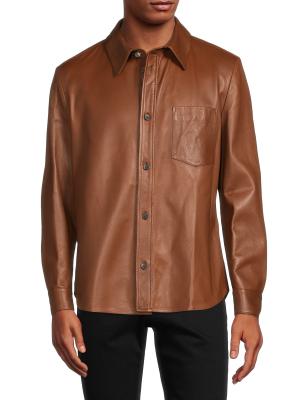 Salvatore Ferragamo leather shirt 本革 Leather Shirt