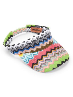 Missoni  visor Missoni Straw Visor In Multicolor Fondo Bianco | ModeSens main image 2